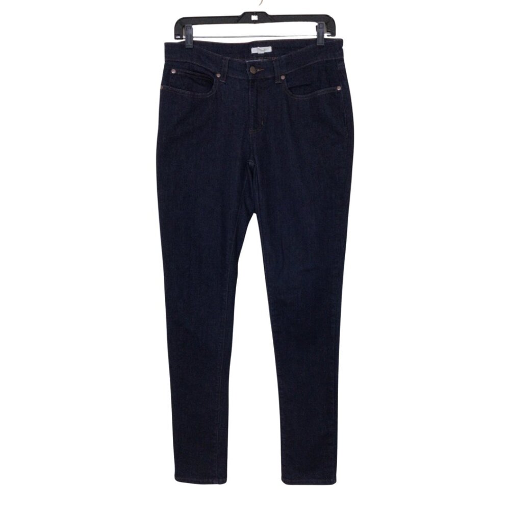 Eileen Fisher Jeans Women’s 8 Blue Skinny Dark Wash Denim Stretch